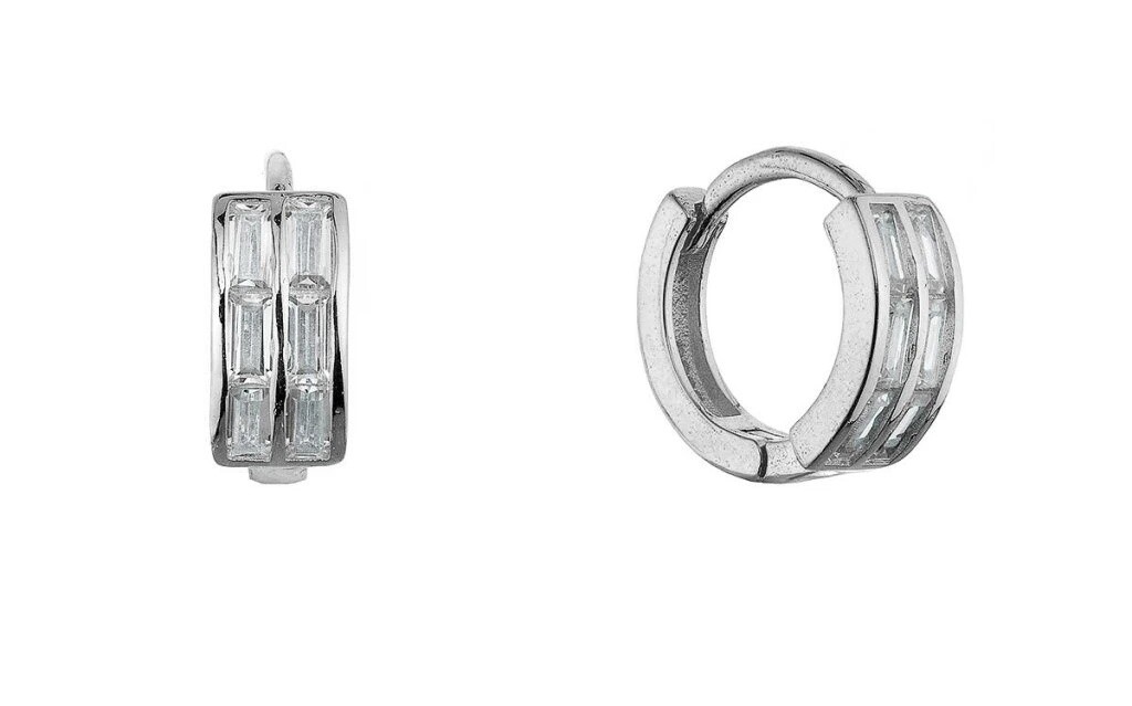 Evolution Group - Pavona Elegantní stříbrné kruhy se zirkony 11768.1