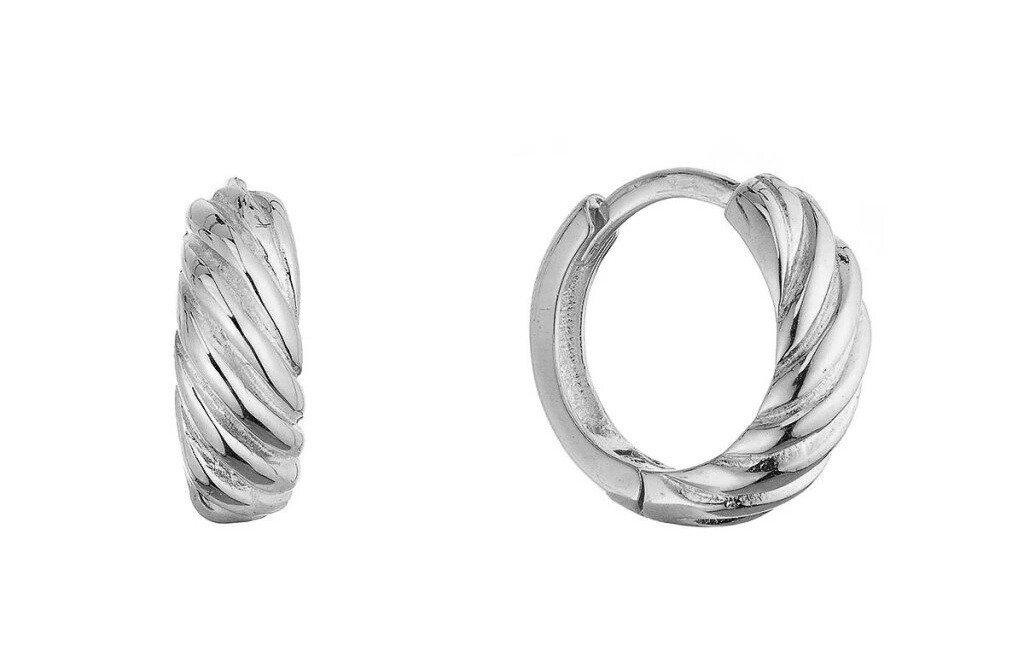 Evolution Group - Pavona Stříbrné kruhové náušnice 61159