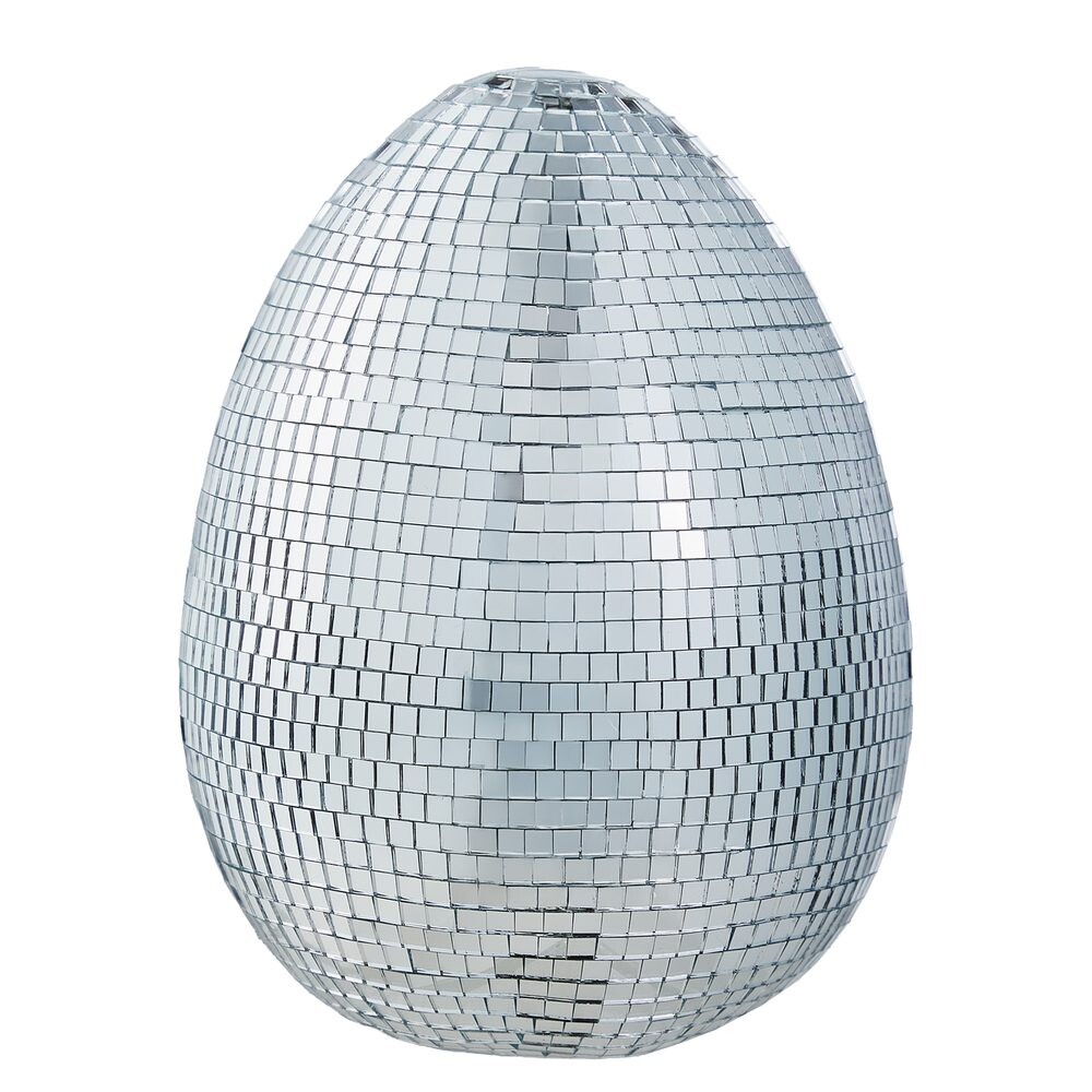 EASTER Vejce 18 cm - stříbrná