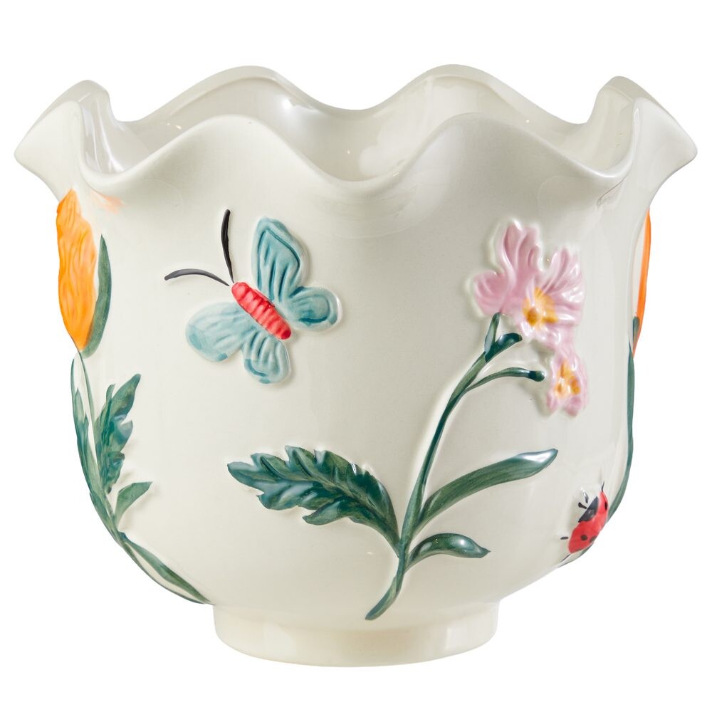 WILDFLOWER Květináč 30 cm - bílá