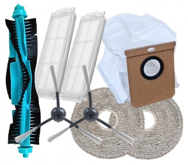 8ks Sada Kartáče, HEPA filtry, mopy pro ETA 7243 Aquilo Pro a Conga 11090, a sáček