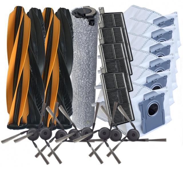 21ks HEPA filtry, kartáče, mop roller pro DREAME Aqua10 Ultra Roller / Mova Z60, a sáčky, sada