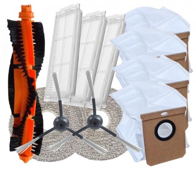 12ks HEPA filtry, kartáče, mopy a sáčky pro ETA 7243 Aquilo Pro a Conga 11090, sada