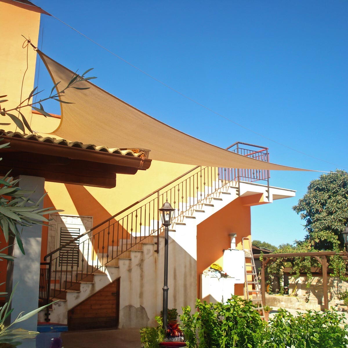 Videx Garden Stínící plachta MERAN, béžová, 500 x 500 cm