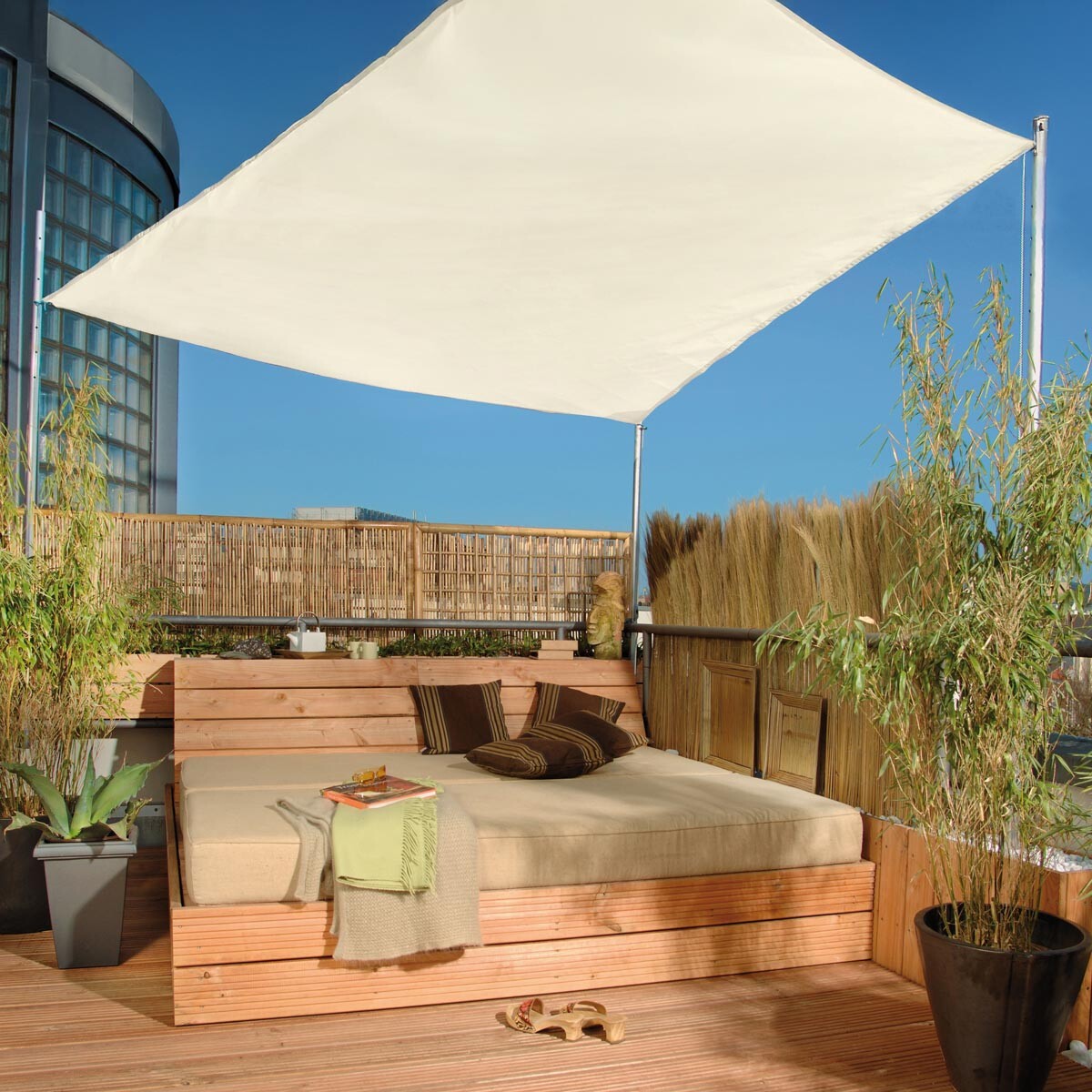 Videx Garden Stínící plachta LUGANO, béžová, 360 x 360 cm