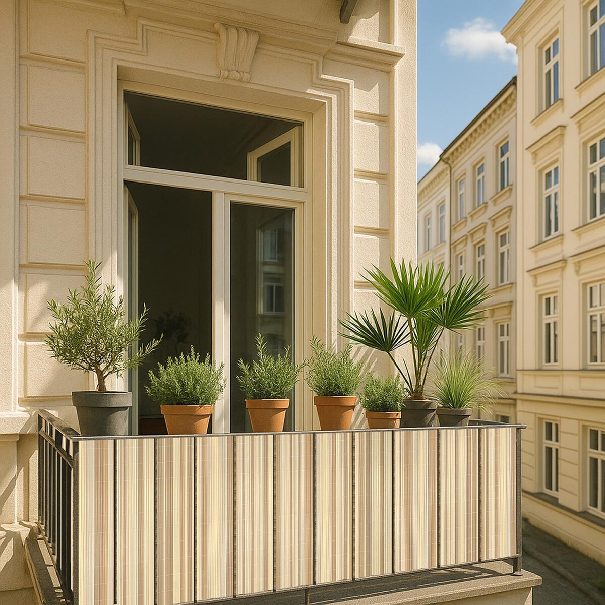 Videx Garden Balkonová zástěna Rügen, javor, 90 x 300 cm