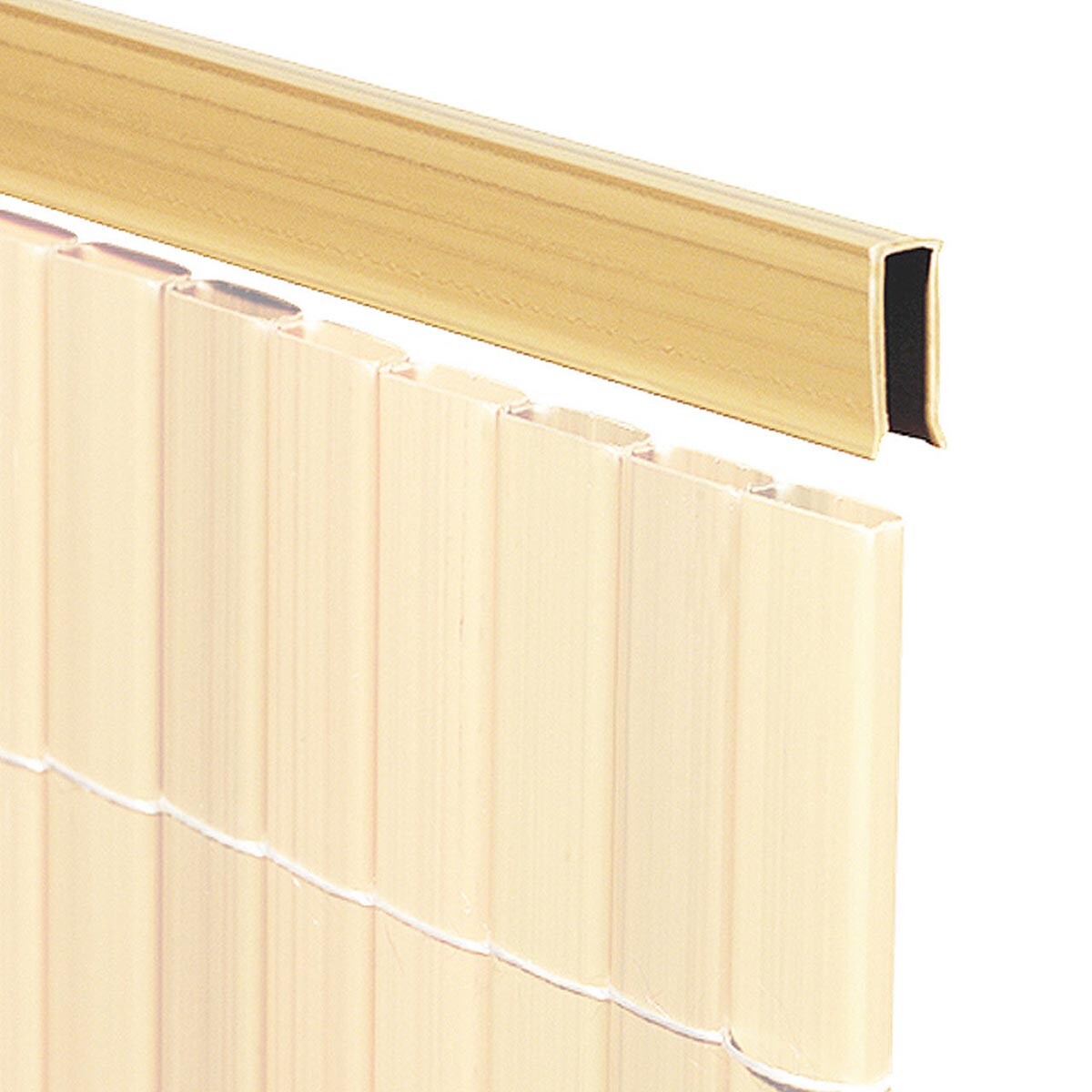 Videx Garden Zakončovací lišta U-profil – k zástěně Rügen 150 cm, barva bambus