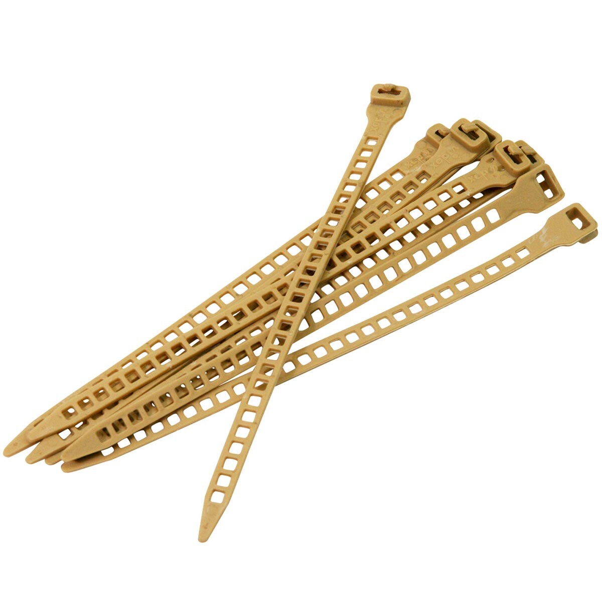 Videx Garden Pásky k upevnění zástěny na plot, barva bambus, 25 ks