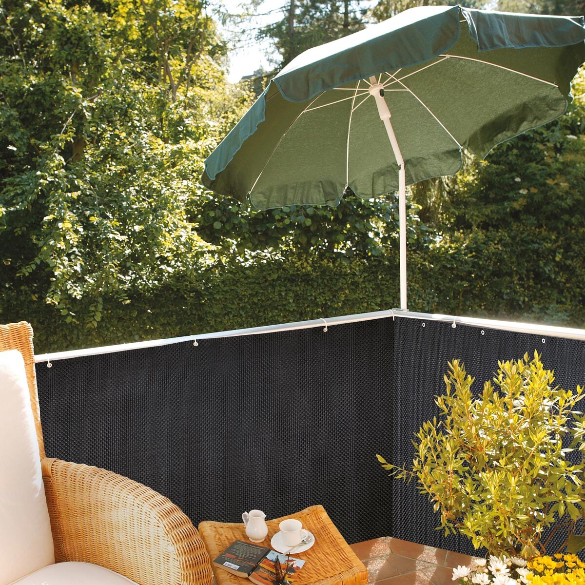 Videx Garden Ratanová balkonová zástěna M, 90 x 300 cm