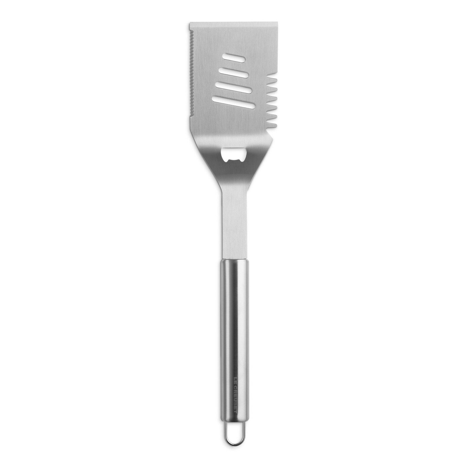 Grilovací obracečka BBQ 45 cm, stříbrná, nerezová ocel, Le Creuset