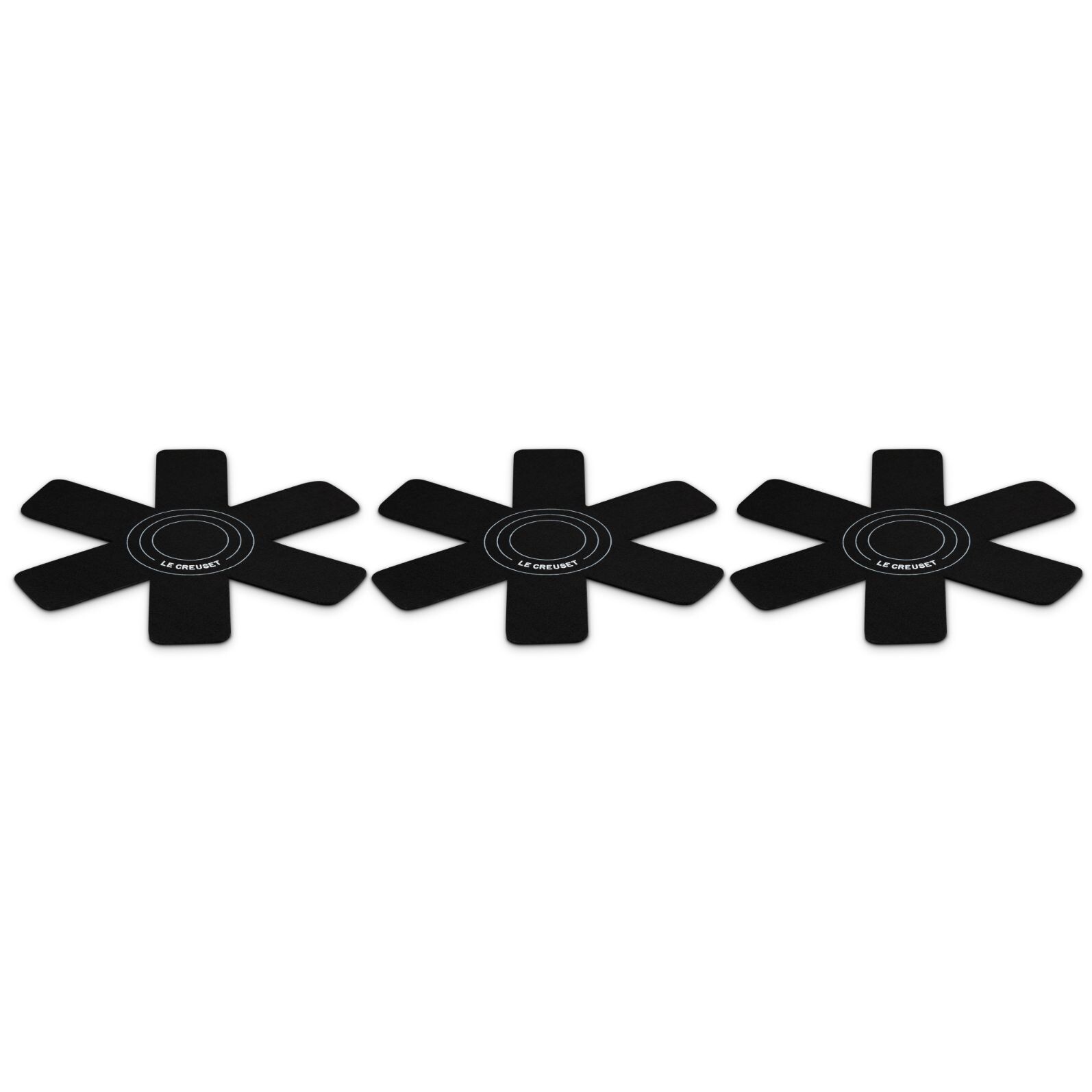 Ochranná vložka pro pánve 40 cm, sada 3 ks, černá, polyester, Le Creuset