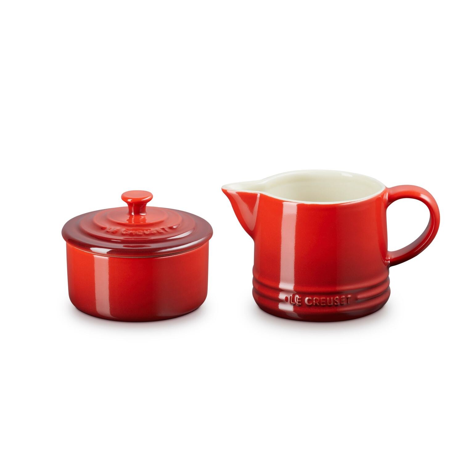 Sada cukřenky a mléčenky, sada 2 ks, CERISE, kamenina, Le Creuset