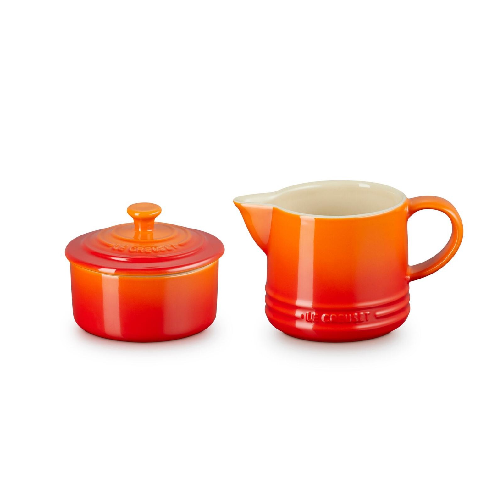Sada cukřenky a mléčenky, sada 2 ks, FLAME, kamenina, Le Creuset