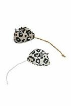 Myška plyšová s catnipem 5cm, leopard 2ks TR