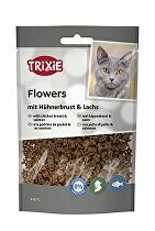 Pochoutka FLOWERS kuř.prsa a losos pro kočky 50g TR