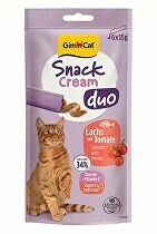 GimCat Snack Cream Duo losos&rajče 6x15g