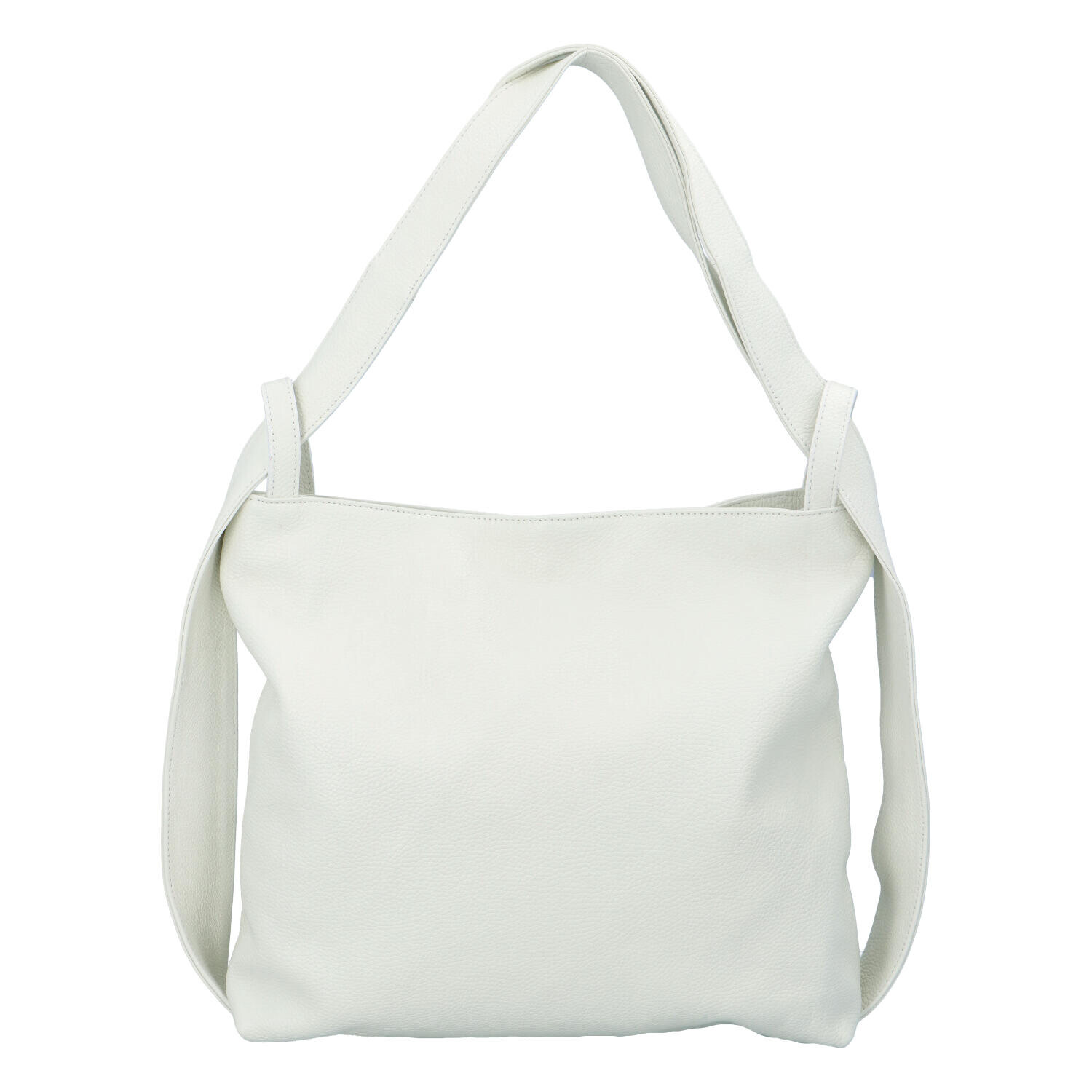 Stylová kožený kabelko batoh   Vanessa, bílá