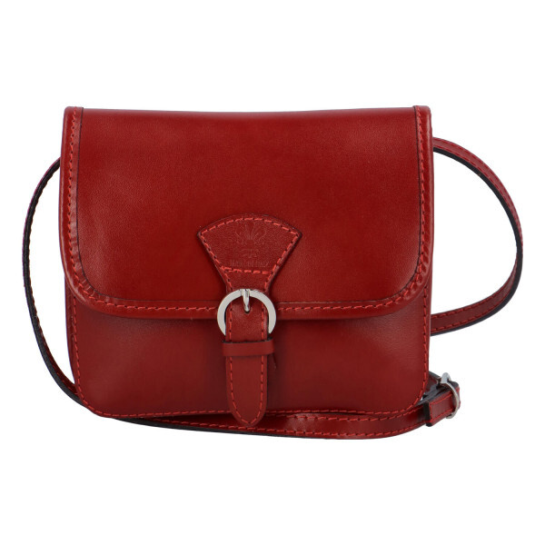 Malá kožená crossbody Julie, červená