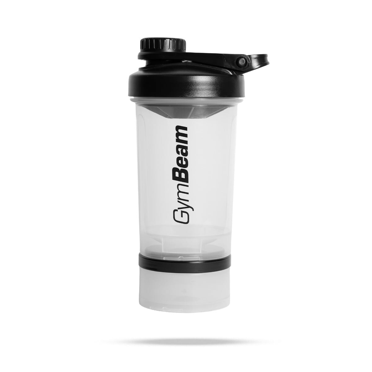 GymBeam Vícedílný šejkr 2in1 Clear 500 ml