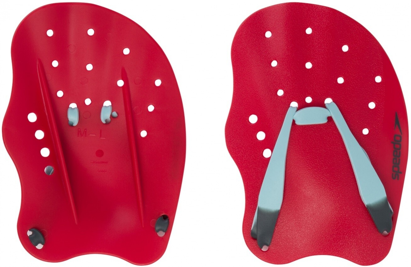 Plavecké packy Speedo Tech Paddle Lava Red/Chill Blue/Grey M