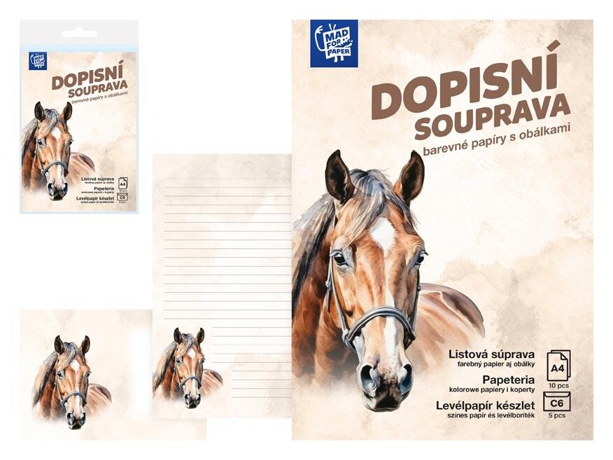 MFP 5550393 Dopisní papír barevný LUX 5+10 (Kůň)