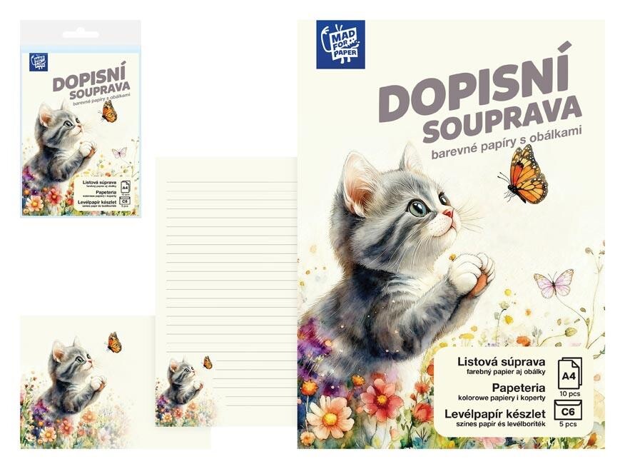 MFP 5550395 Dopisní papír barevný LUX 5+10 (Kočka)