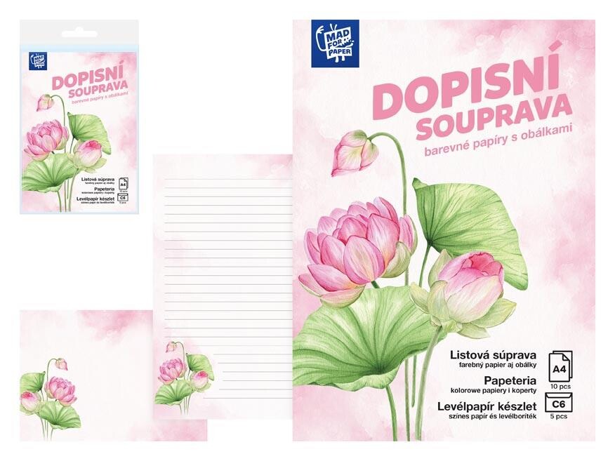 MFP 5550398 Dopisní papír barevný LUX 5+10 (Květy)