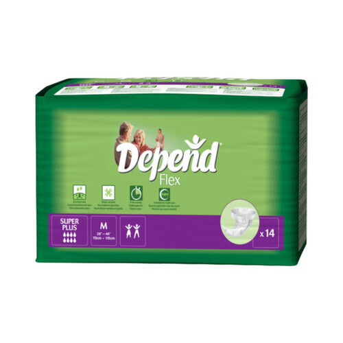 PLENKOVÉ KALHOTKY DEPEND FLEX SUPER PLUS M BOKY 70-115CM, S UPÍNACÍM PÁSEM,2900ML, 14KS