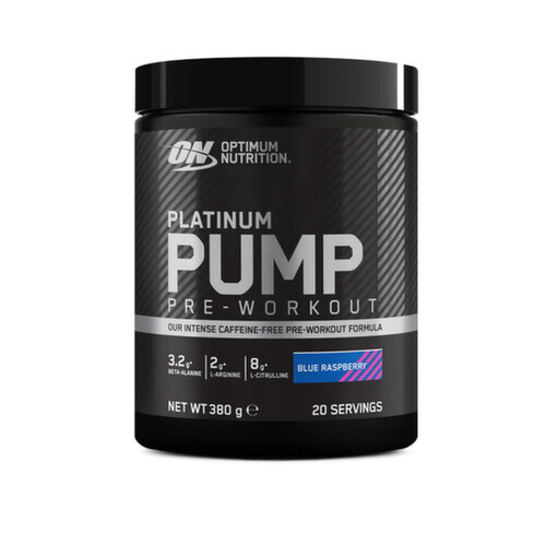 Optimum Nutrition Platinum Pump Pre Workout 380 g blue raspberry