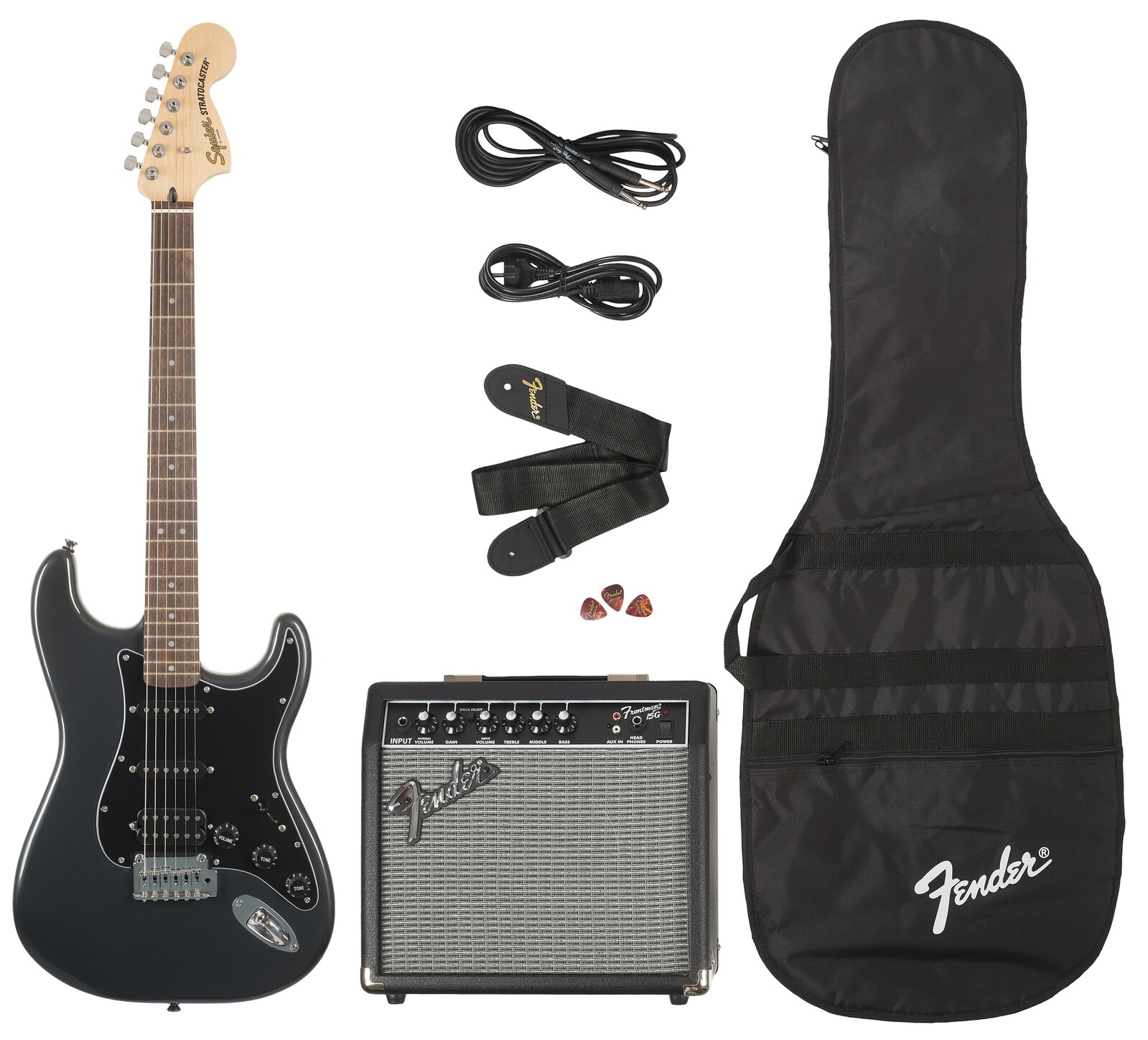 Fender Squier Affinity Series Stratocaster HSS Pack LRL CFM (použité)
