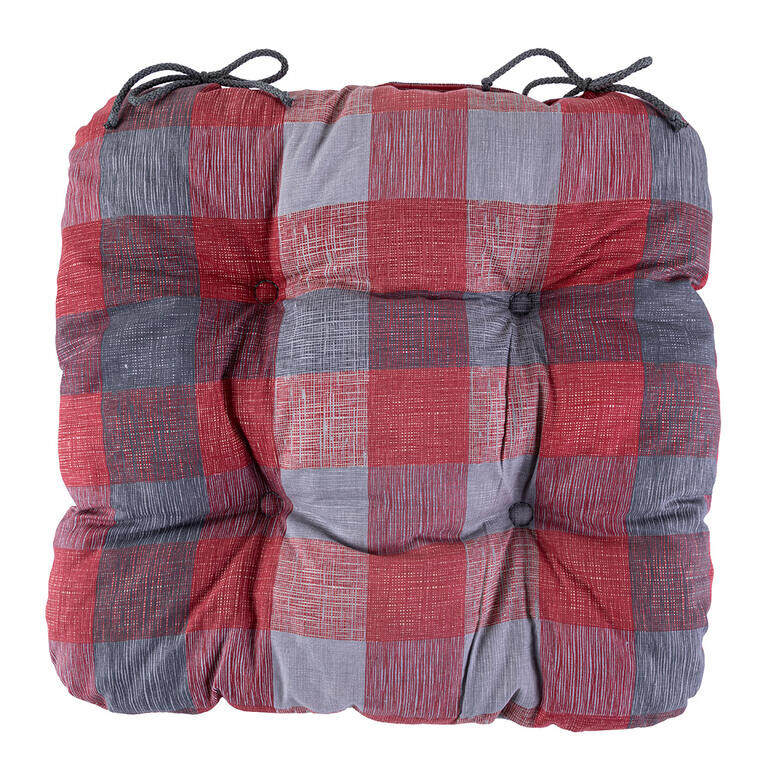 Podsedák na židli BRAMBERK červeno šedý