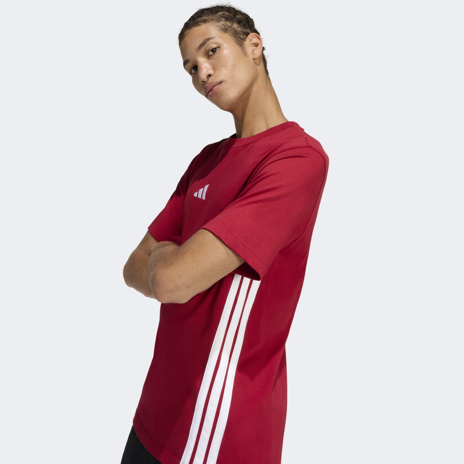 adidas Essentials Three Stripes Single Jersey Tee M