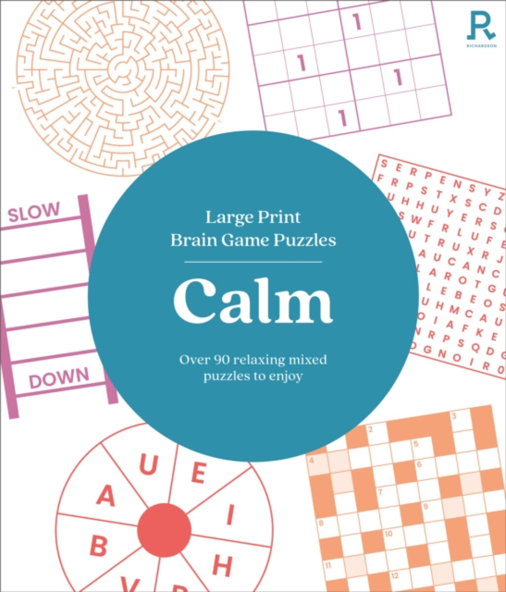 Large Print Brain Game Puzzles - Calm - Richardson Puzzles and Games