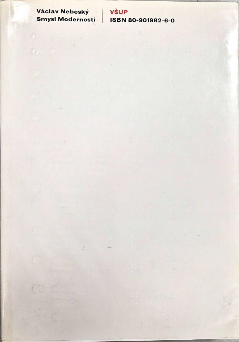 Smysl modernosti (poškozená) - Václav M. Nebeský