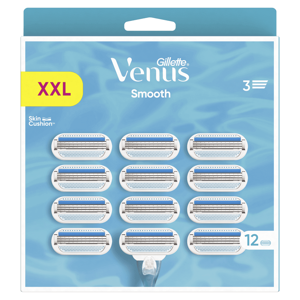 GILLETTE Venus Smooth Náhradní hlavice 12 kusů, poškozený obal