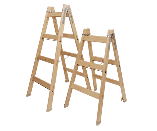 Dvojitý dřevěný žebřík - štafle Matrix - 13 příček