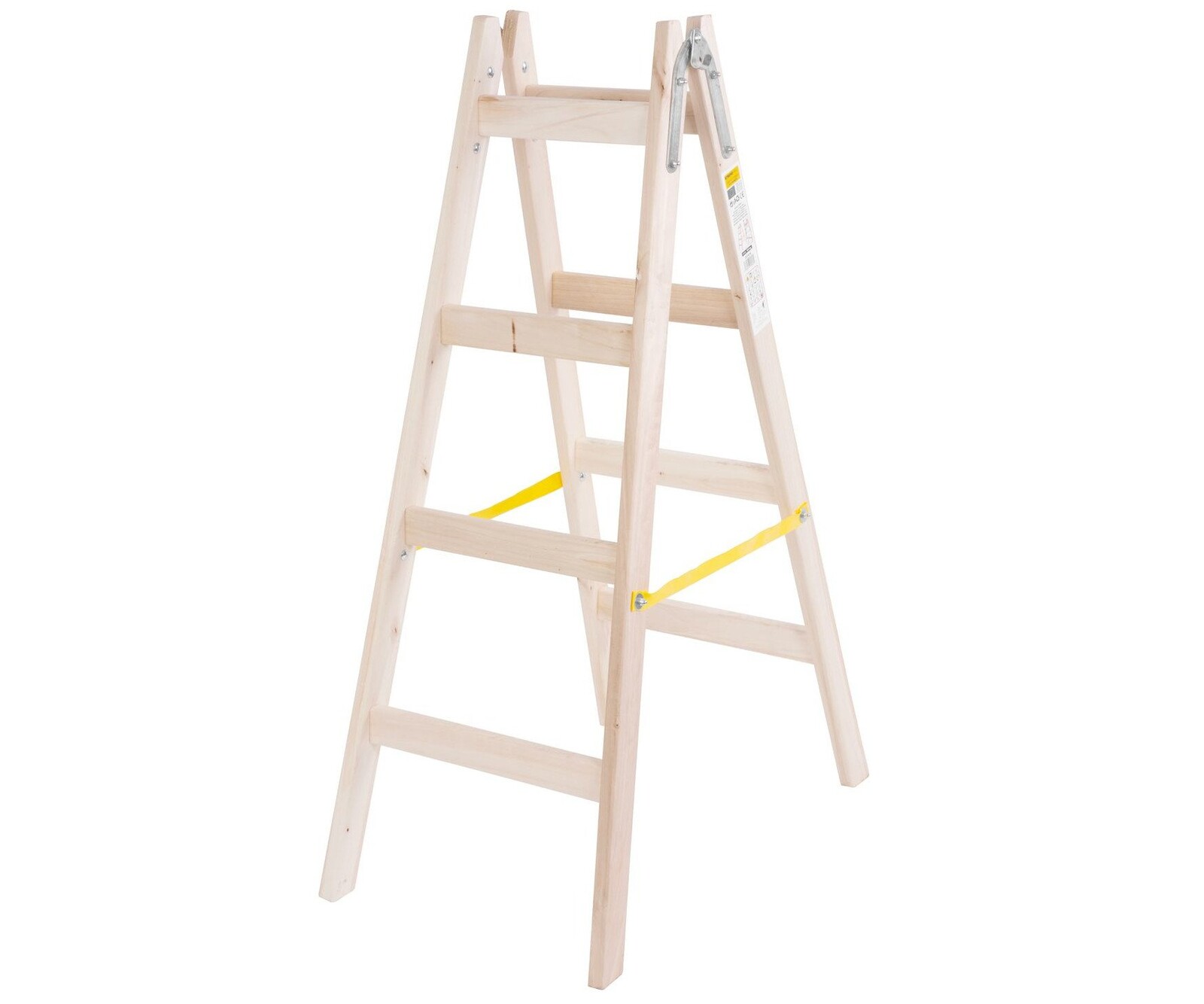 Dvojitý dřevěný žebřík - štafle Strend Pro - 5 příček