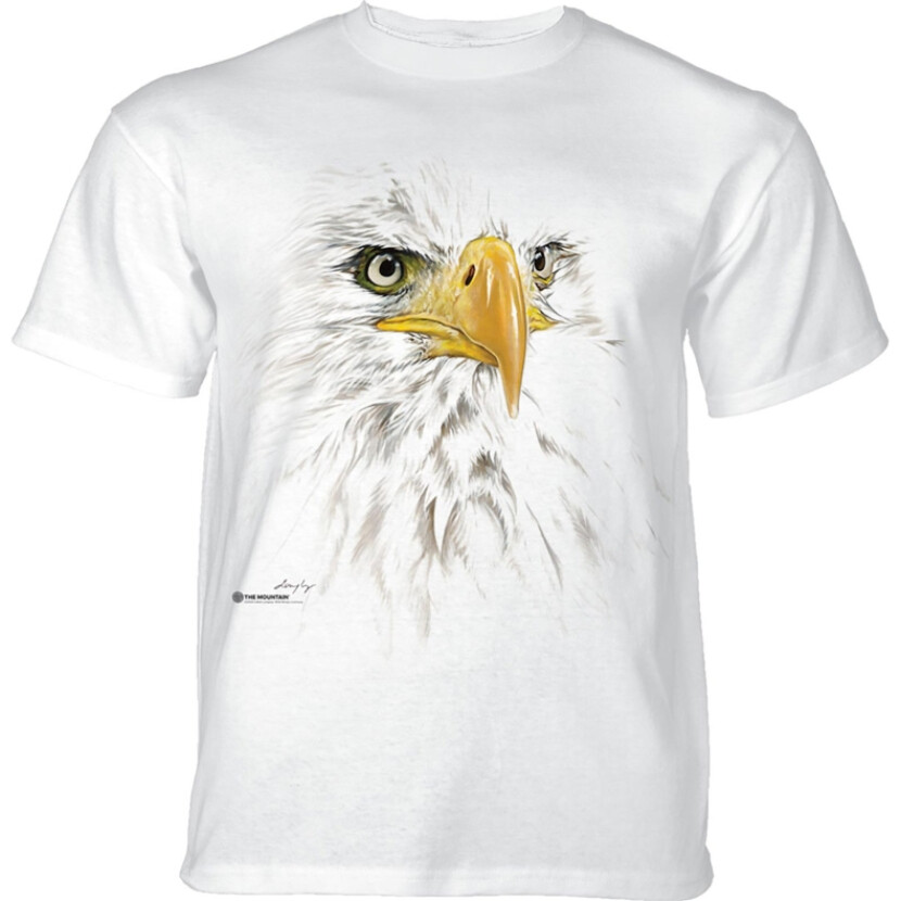 Tričko unisex The Mountain Inverse Eagle (orel) - bílé, S