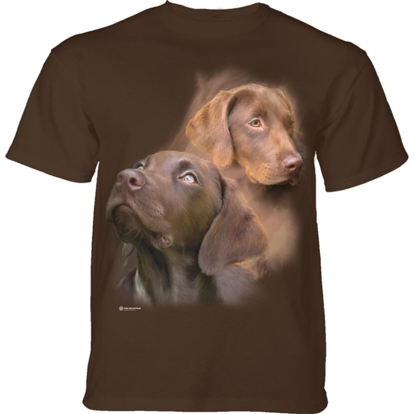 Tričko unisex The Mountain Chocolate Labs (Labrador) - hnědé, 4XL