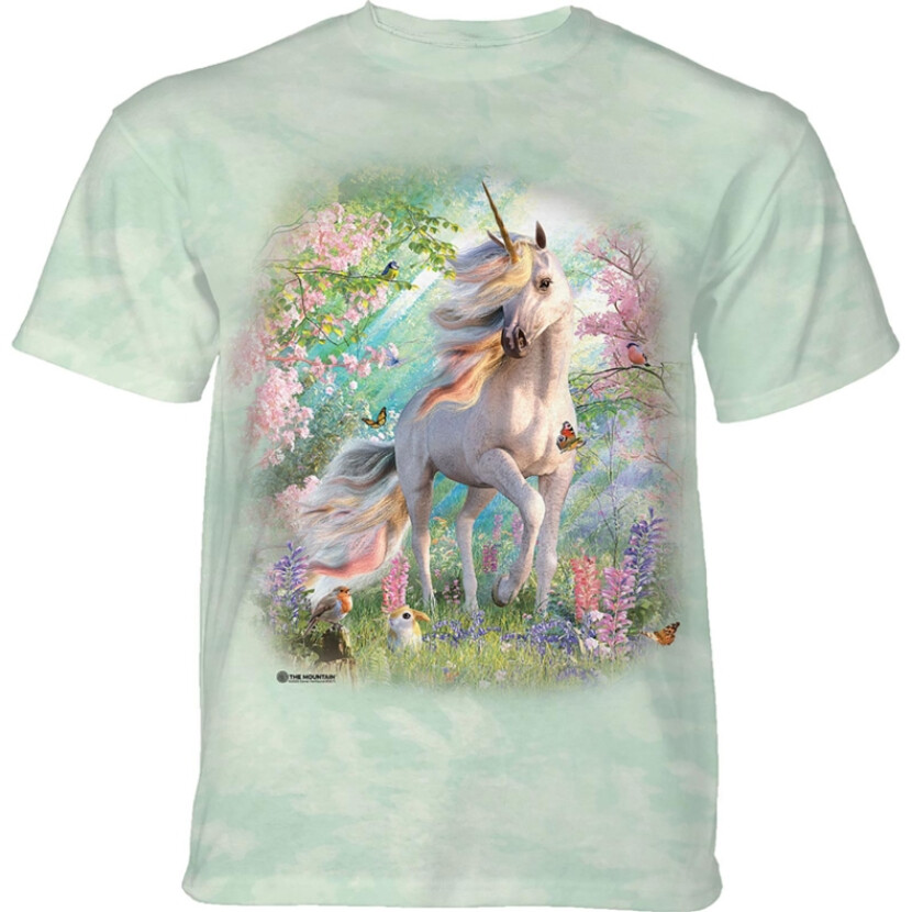 Tričko unisex The Mountain Enchanted Unicorn (jednorožec) - světle zelené, 3XL
