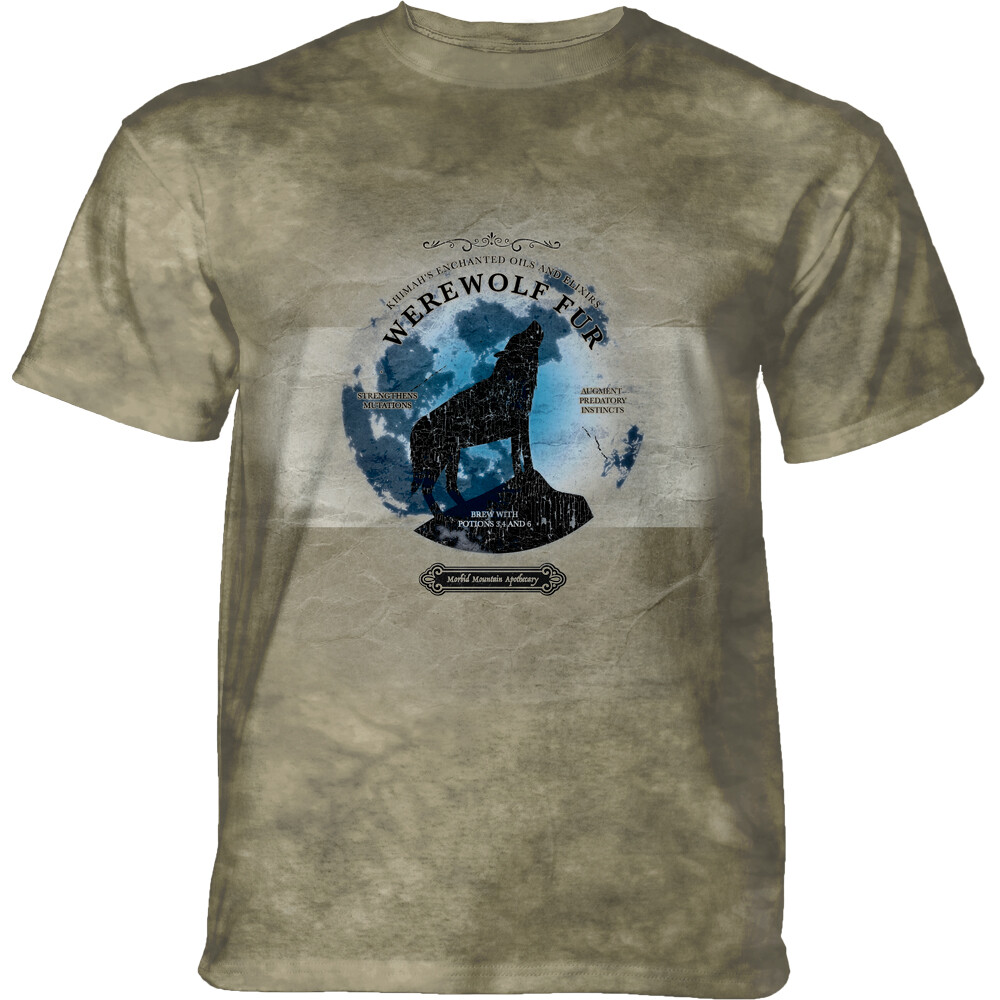 Tričko unisex The Mountain Werewolf Fur (vlk) - béžové, 4XL