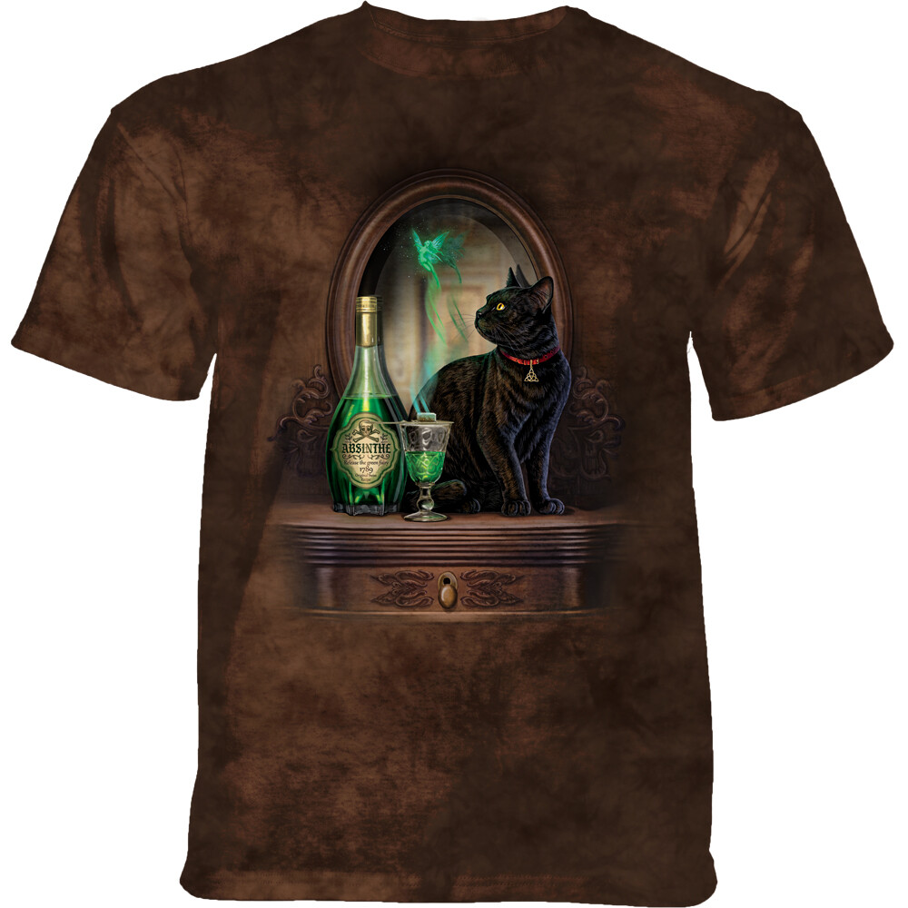 Tričko unisex The Mountain Absinthe Cat (kočka) - hnědé, 4XL
