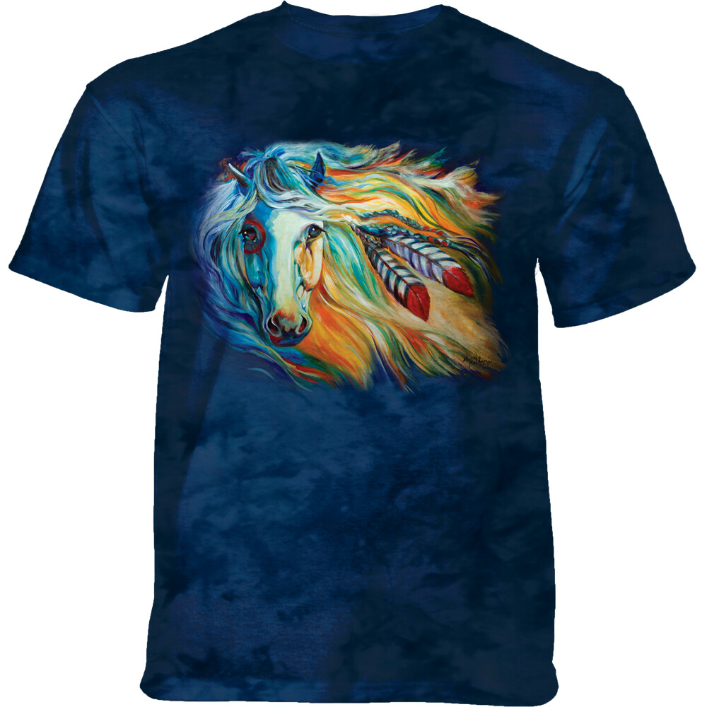 Tričko unisex The Mountain War Horse Breacking Dawn (kůň) - modré, 5XL