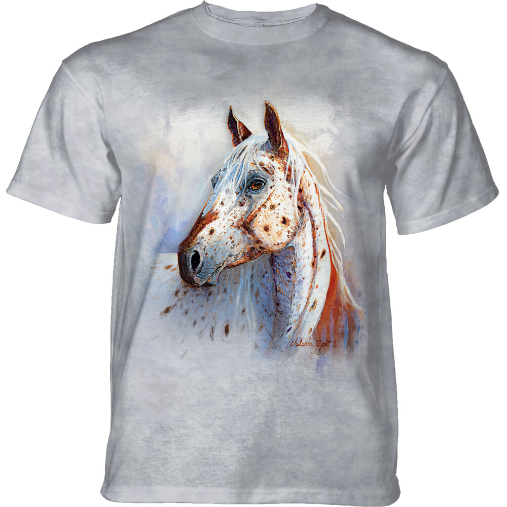 Tričko unisex The Mountain Appaloosa Soul (kůň) - bílé, 5XL