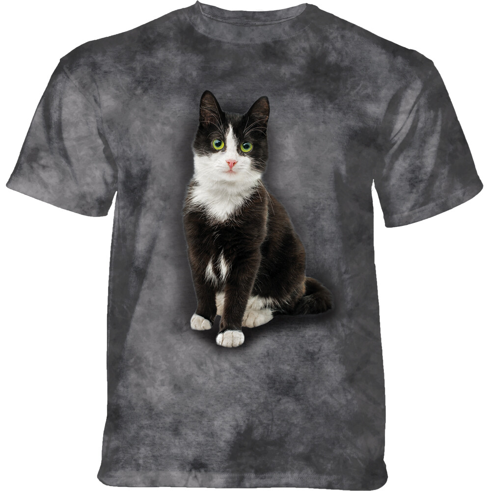 Tričko unisex The Mountain Black and Tan Kitten (kočka) - tmavě šedé, 5XL