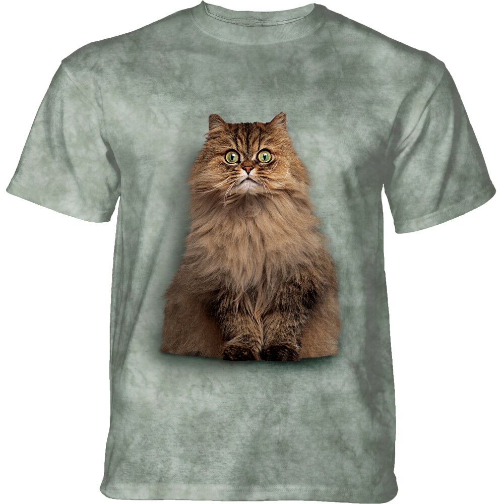 Tričko unisex The Mountain Longhair Persian Cat (kočka) - světle olivové, 5XL