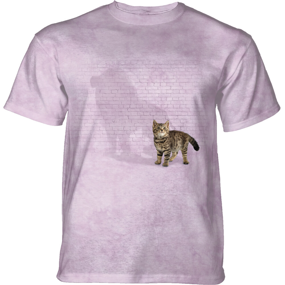 Tričko unisex The Mountain Shadow Of Power Cat (kočka) - růžové, 5XL