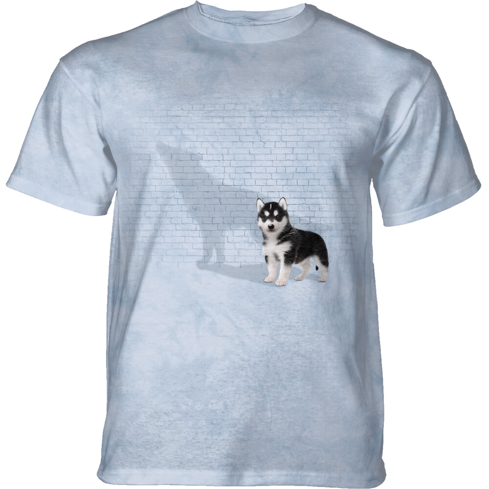 Tričko unisex The Mountain Shadow Of Greatness Husky (Sibiřský husky) - světle modré, 5XL