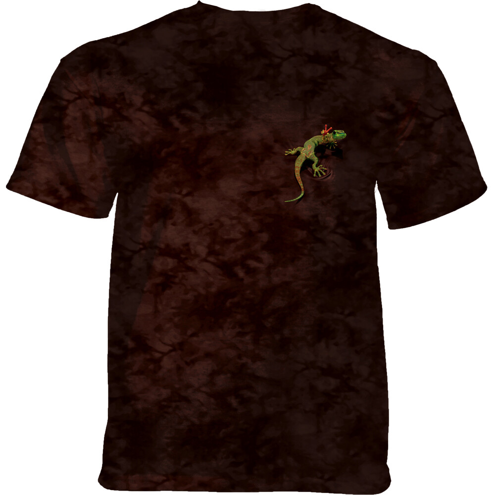 Tričko unisex The Mountain Pocket Gecko (gekon) - hnědé, 5XL
