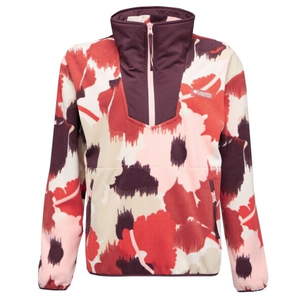 Columbia SEQUOIA GROVE™ PRINTED HALF ZIP Dámská fleecová mikina, béžová, velikost
